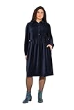 leicht oversized Ulla Popken Damen große Größen Übergrößen Plus Size Cordkleid, Oversized, Hemdkragen, Puffärmel, Langarm Marine 46+ 831745130-46+