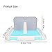 GLOGLOW Dog Toilet Pad, V Dog Toilet Dog Scheduled Urination Potty Tray Dog Potty Tray with 1 X Removable Post for Dog Toilet (Blue)