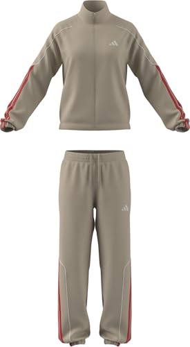 adidas Women's STADIUM 3-STRIPES TRACKSUIT, Crystal Linen, M