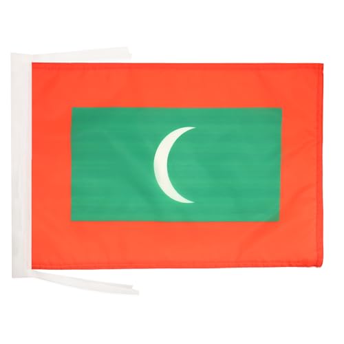 AZ FLAG Maldives Flag 18'' x 12'' cords - Maldivian SMALL flags 30 x 45cm - Banner 18x12 in