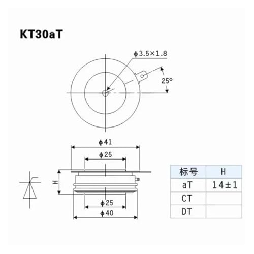 Thyristor 41A296305BBP4 composant semi-conducteur de commutation électrique - 3