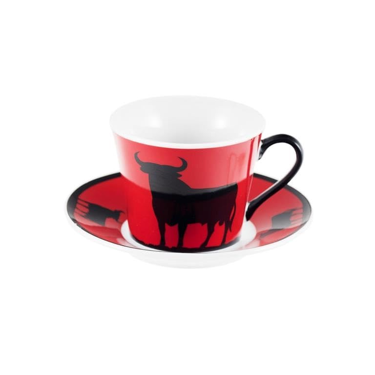 Tasse Taureau Noir et Rouge DRW idéale pour vos pauses café de l'après-midi