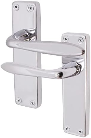 EAI Victorian Lever Latch Handle for Internal Doors Polished Chrome 155 x 41mm