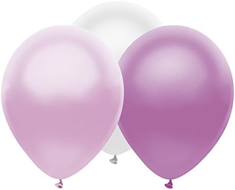 PartyMate 76526 Made in the USA Metallic 12-Inch Latex Balloons, 72-Count, Silk Assortment