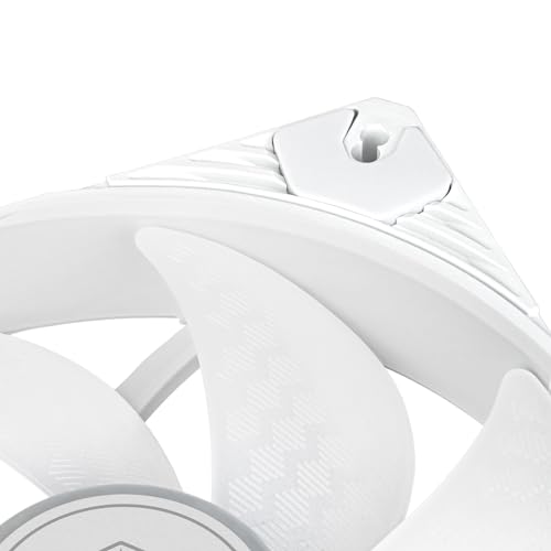 Image of Silverstone Technology Shark Force 140 White Colored ARGB Performance Enhanced 140mm PWM Fan with Addressable RGB (ARGB), SST-SF140W-ARGB