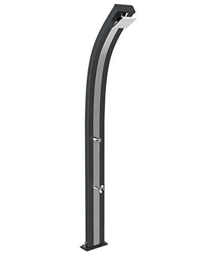 Arkema Ducha Solar Spring Con Banda Inoxidable Y Lavabo Antracita