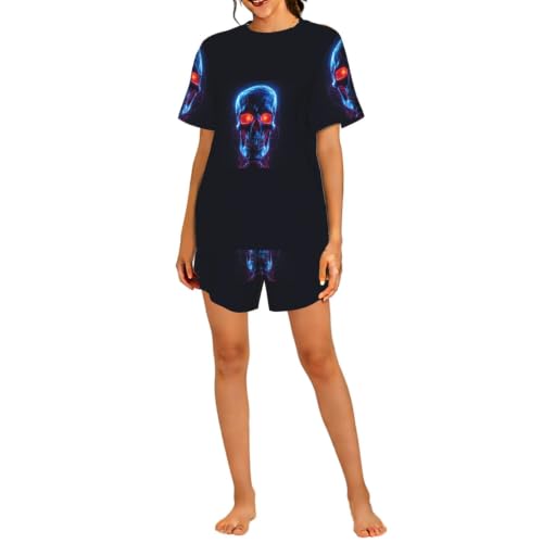 Pyjama Halloween femme court en tissu respirant et fluide pour des nuits fraîches
