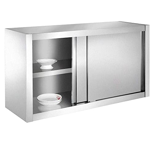 Armario de cocina, armario de pared en acero inoxidable 160x40x60cm ideal para restaurantes, cocinas, cantinas ...