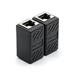 RHINORO (Pack of 2) RJ45 Ethernet Network Lan Cable Female F Joiner Coupler Connector Adapter Extender CAT6 CAT5e CAT5