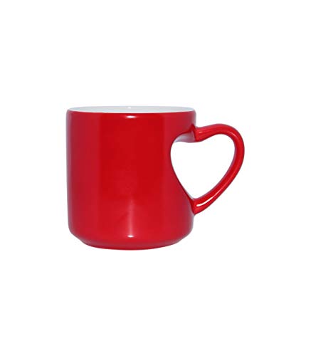 Wonduu Taza Mágica Con Hueco Y Asa En Forma De Corazón Para Sublimación Rojo Cover