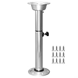 Tidgel Staffa regolabile per gambe da tavolo per camper, yacht, supporto telescopico in lega di alluminio, 56-71 cm, supporto lucido rimovibile con rotazione a 360