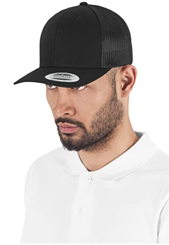 Flexfit Mixte Retro Trucker Black One Size Casquette, Noir (Black), Taille unique EU