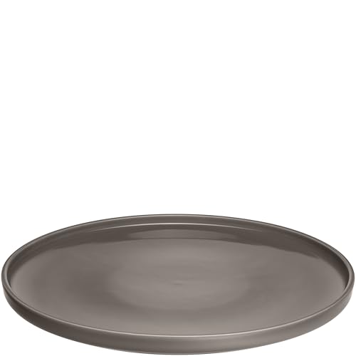 LEONARDO HOME Speiseteller ROMA 1 Stück • Ø 27 cm • Mikrowellen- & Spülmaschinengeeignet • stapelbar • kombinierbar mit weiteren Farben • Steingut-Teller mit glasierter Oberfläche • taupe • 027922