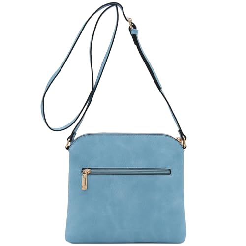 Image of FashionPuzzle Chevron Quilted Medium Crossbody Bag with Tassel Accent