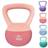 ZhaoCo Kettlebell Morbida, Pesa Russa per Fitness in Casa, 4KG (Rosa)