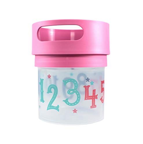 Image of Munchie Mug Spill Proof Snack Cup Pink 12 Ounce jar, Made in The USA