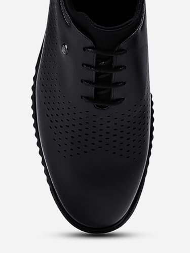 Image of Monte Carlo Mens Solid Lace Up Genuine Leather Casual Shoes (201803FW)