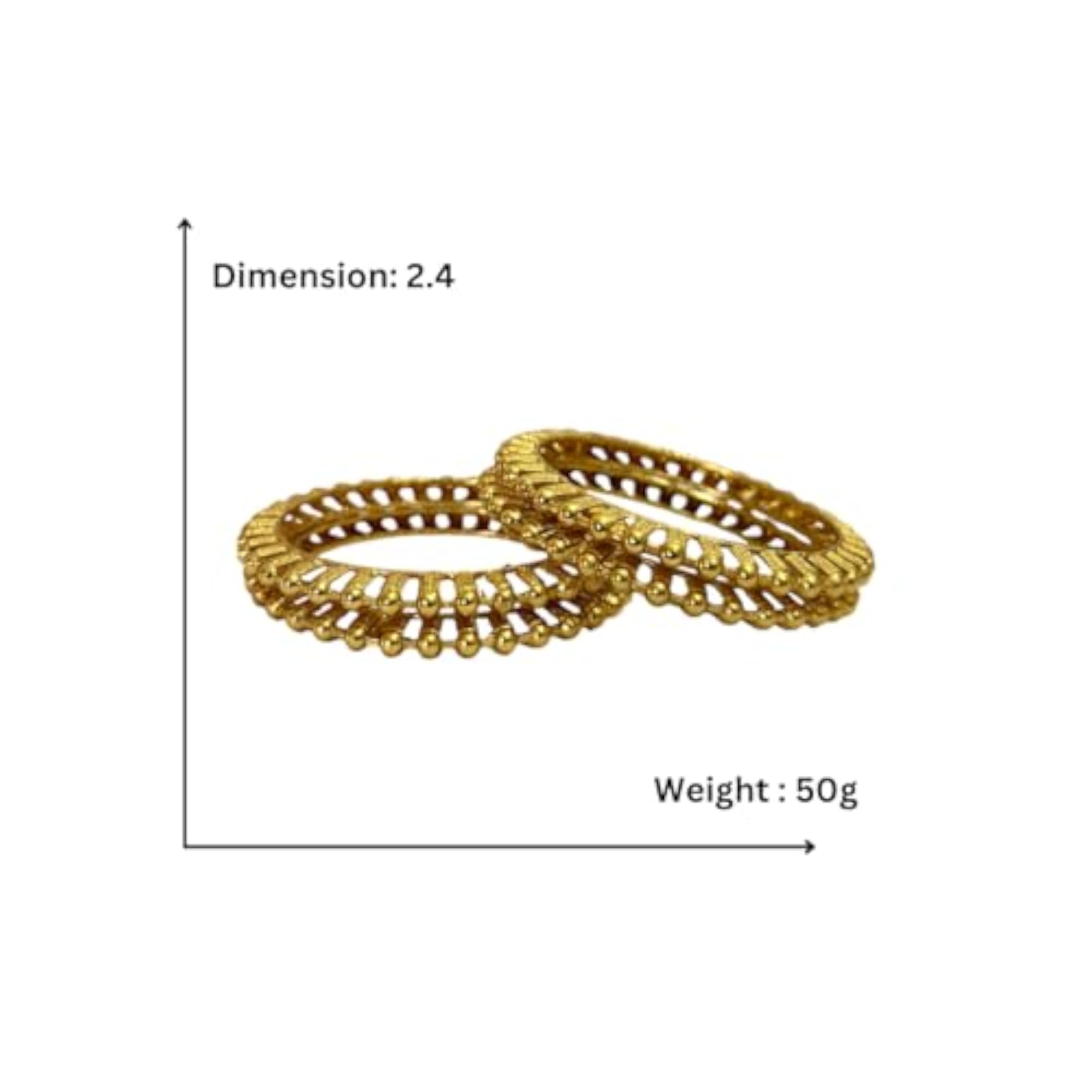 Traditional Plated Bracelet Bangles Set of 4