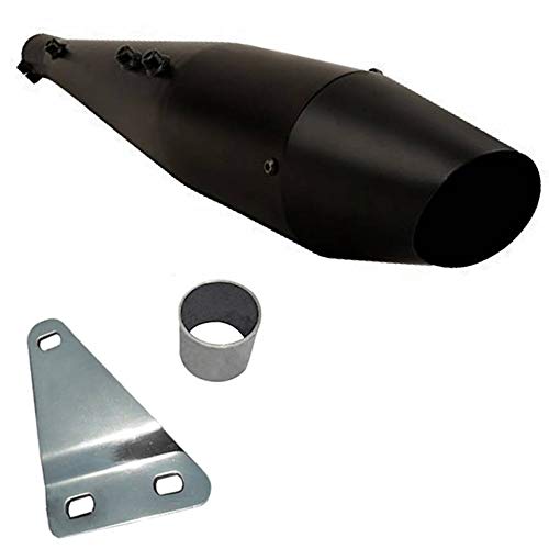 Image of GAGAN Dolphin Exhaust for Royal Enfield Classic 350 /500 Bs3 /Bs4 Black