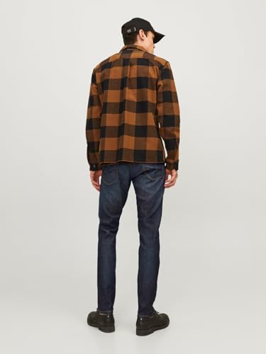 JACK & JONES Jean pour Homme, Bleu Denim, 33W x 34L