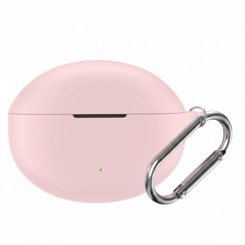 Image of Reiox Soft Silicone Protactive Case Cover Compitable for Oneplus Nord Buds 3 | 3 Pro (Pink)