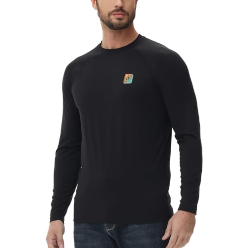 HUGE SPORTS Mens UPF 50+ UV Sun Protection Shirts Long Sleeve Quick Dry Rash Guard for Swimming Fishing Hiking Running3