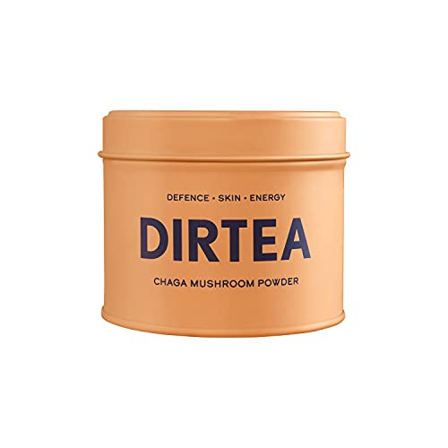 DIRTEA Chaga Mushroom Powder - 30 Servings Organic Powder - for Defence Improved Skin & Energy - Suitable for Tea Coffee and Smoothies