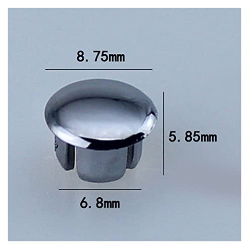Bellay 10Pcs Faucet Handle Accessories Fixing Screw Handle Hot And Cold Water Sign Switch Label Decorative Cover (Color : White, Size : 8.8Mm) #TOP6