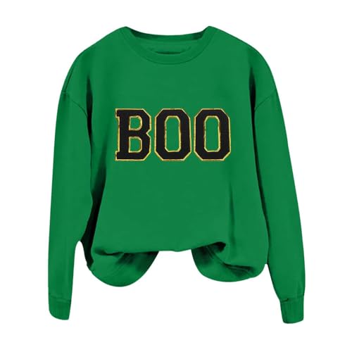 Sweatshirts femme et hauts avec joli t-shirt graphique imprimé pull col rond vert S