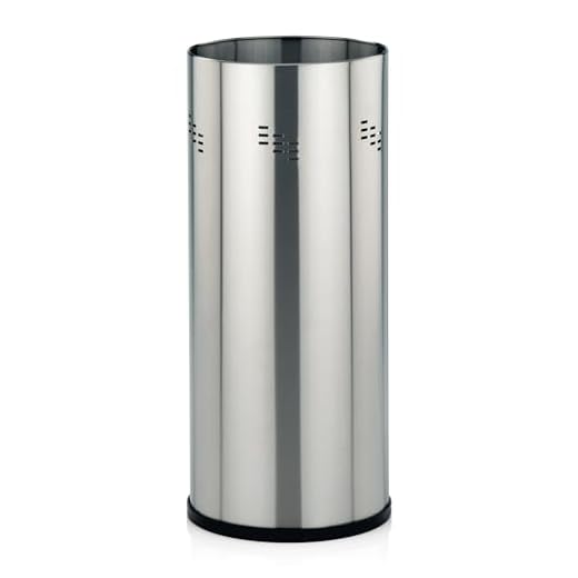 kela Portatappi in acciaio inox opaco, portatappi con vaschetta di raccolta dell'acqua, altezza 50 cm, SWING