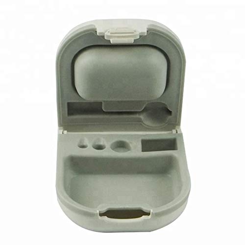 Phirunty Hearing Aid Case with Battery Storage Slot Hard Small 0.59