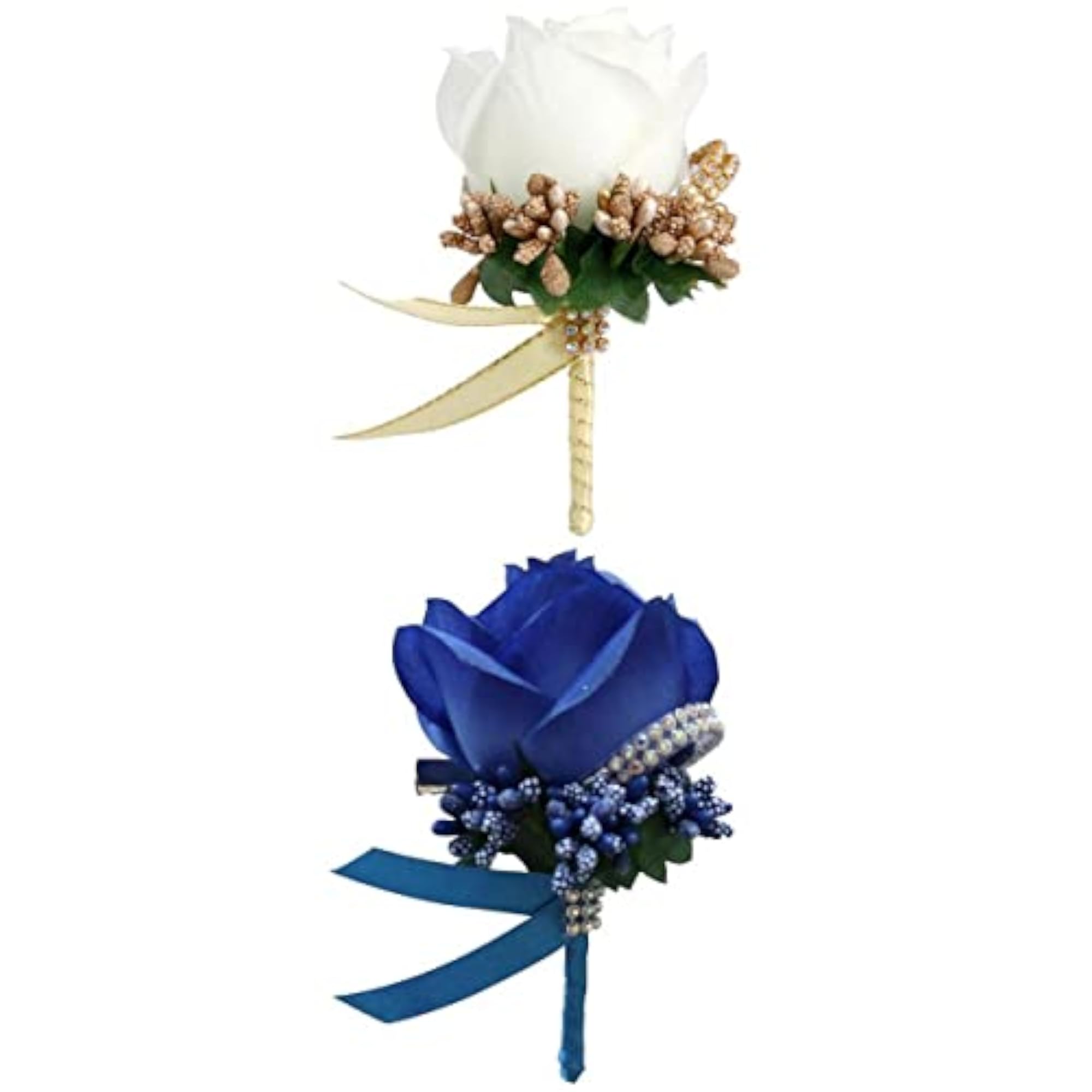 2x Stimulation Rose Flowers Brooch Pins for Weddings