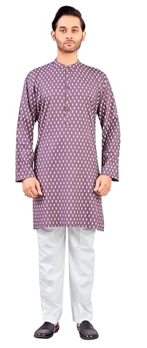 Image of Studio Shringaar Men's Cotton Relaxed Fit Straight Kurta