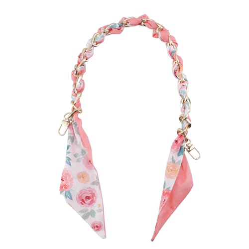 Image of Silk Scarf Purse Chain Strap Handbag Handle Replacement Elegant Bag Decoration for Ladies Bag