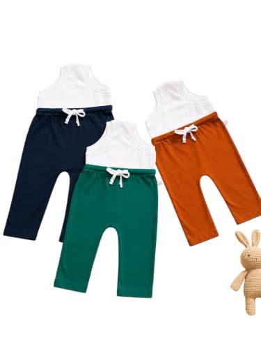 Image of superbottoms Diaper Pants | Cotton Baby Cotton Pants with Attached Padded Underwear | Ideal for Diaper-Free Time, Outings & Potty Training | Unisex | Soft Fit