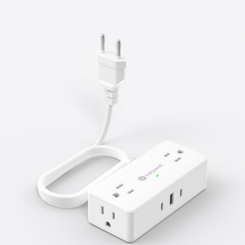 Adaptateur de voyage Italie et rallonge plate pour un séjour à l'hôtel