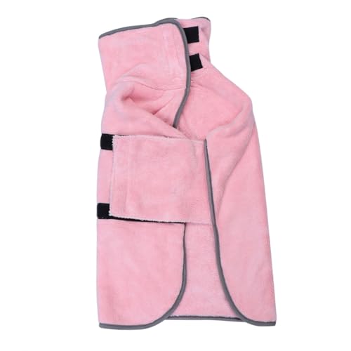 CORHAD 愛犬用バスローブ お風呂 犬用浴槽 冷却マット 洗う タオル 送風機 プール ペット用ふきん 子犬バスローブ 速乾ペットバスローブ ペット乾燥ローブ ペットバスローブ ピンク