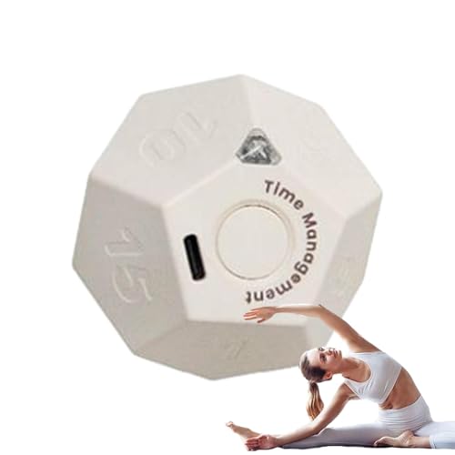 ポモドーロ タイマー デスク |タイマーキューブ エッグタイマー ワークタイマー - USB充電式 生産性重視 デスクトップ時間管理ツール ワークアウトと学習 カウントダウンタイマーキューブ ブラックとホワイト黒と白のゲスト 12 面体タイマー、自己規律タ