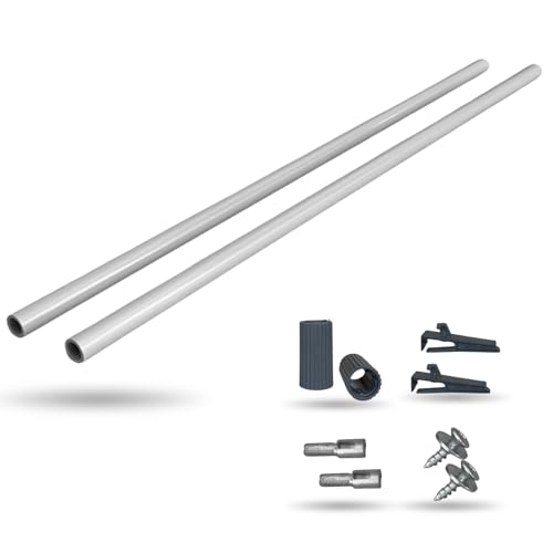 EVOTRADE Componentes de repuesto para cajones interiores Delinia Leroy Merlin (frontal bajo/alto, guías 270/480 mm) para muebles de baño y cocina con amortiguación total (tubo lateral)