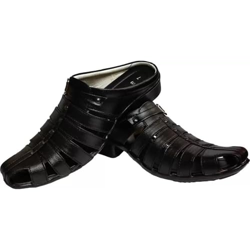 Image of Men's Fashion Sandals - Comfortable Fisherman, Premium PU Padding, Synthetic Leather, Closed-Toe Summer Outdoor Sandals, Stylish and Durable Footwear