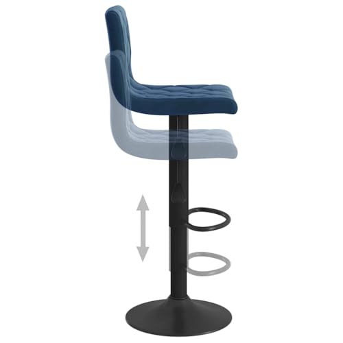 Tabourets de bar en velours bleu réglables lot de 2 - 8