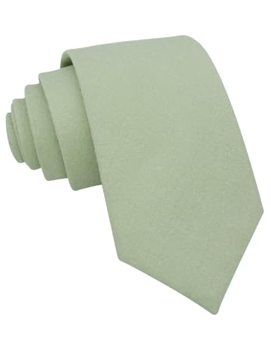 Image of Kebocis Mens Solid Color Cotton Necktie for Men