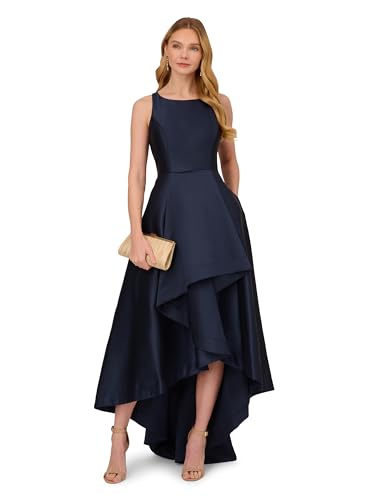 Image of Adrianna Papell Womens Mikado High-Low Gown