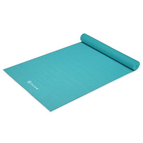 Image of Gaiam Yoga Mat - Solid Color Exercise & Fitness Mat for All Types of Yoga, Pilates & Floor Exercises (68 inch x 24 inch x 4mm or 6mm Thick)