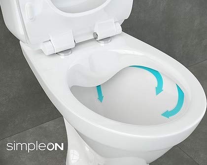 Stand-WC VBChome Spülrandloses WC Set aus Keramik