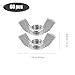 NUOBESTY 60pcs Stainless Steel Butterfly-Shaped Hand Twist Nuts M4 M5 M6 M8 Fasteners for Machine Fixing and Industrial Use