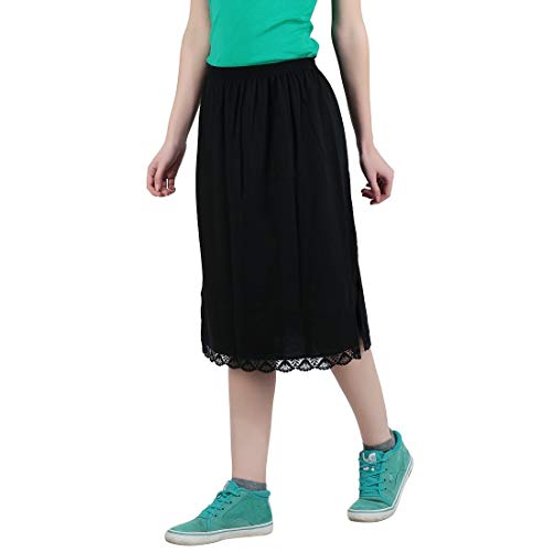 Image of Splash Cotton Rich Regular Skirt Slip for Women - Knee Length
