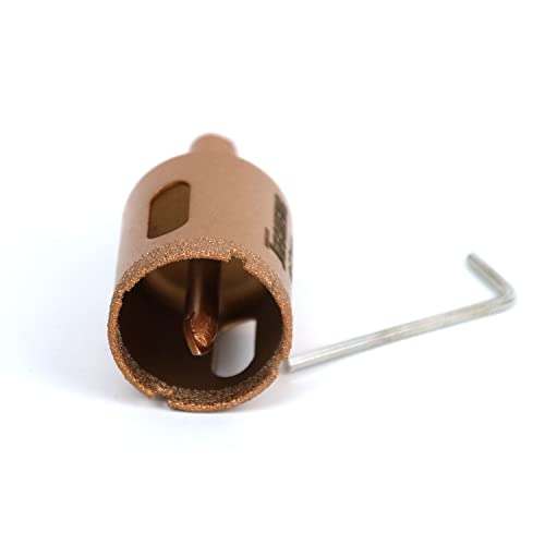 Image of Brazed Diamond 1-1 /4 inch Hole Saw with Center Drill Bit | 32mm, For Ceramic, Porcelain, Tile, Glass, For Granite, Quartz, Marble, Gemstone, Dry Drilling