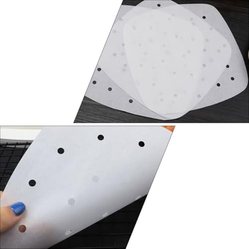 Papel de hornear antiadherente PRETYZOOM para freidoras de aire 4