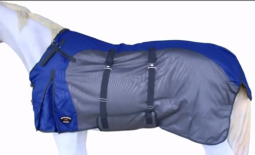 Image of 1200D Horse Turnout Blanket Waterproof, Breathable, Heavy-Weight Winter Blanket with 300g Fill, Ripstop Outer Shell